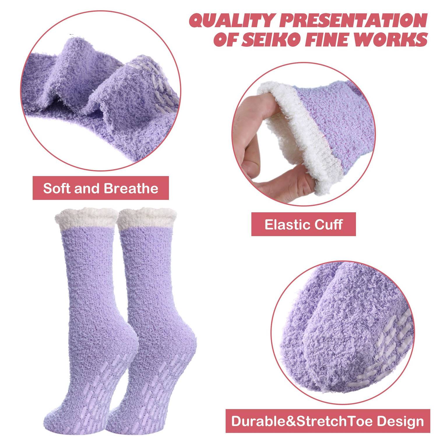 Anti Slip Plush Grip Socks 1