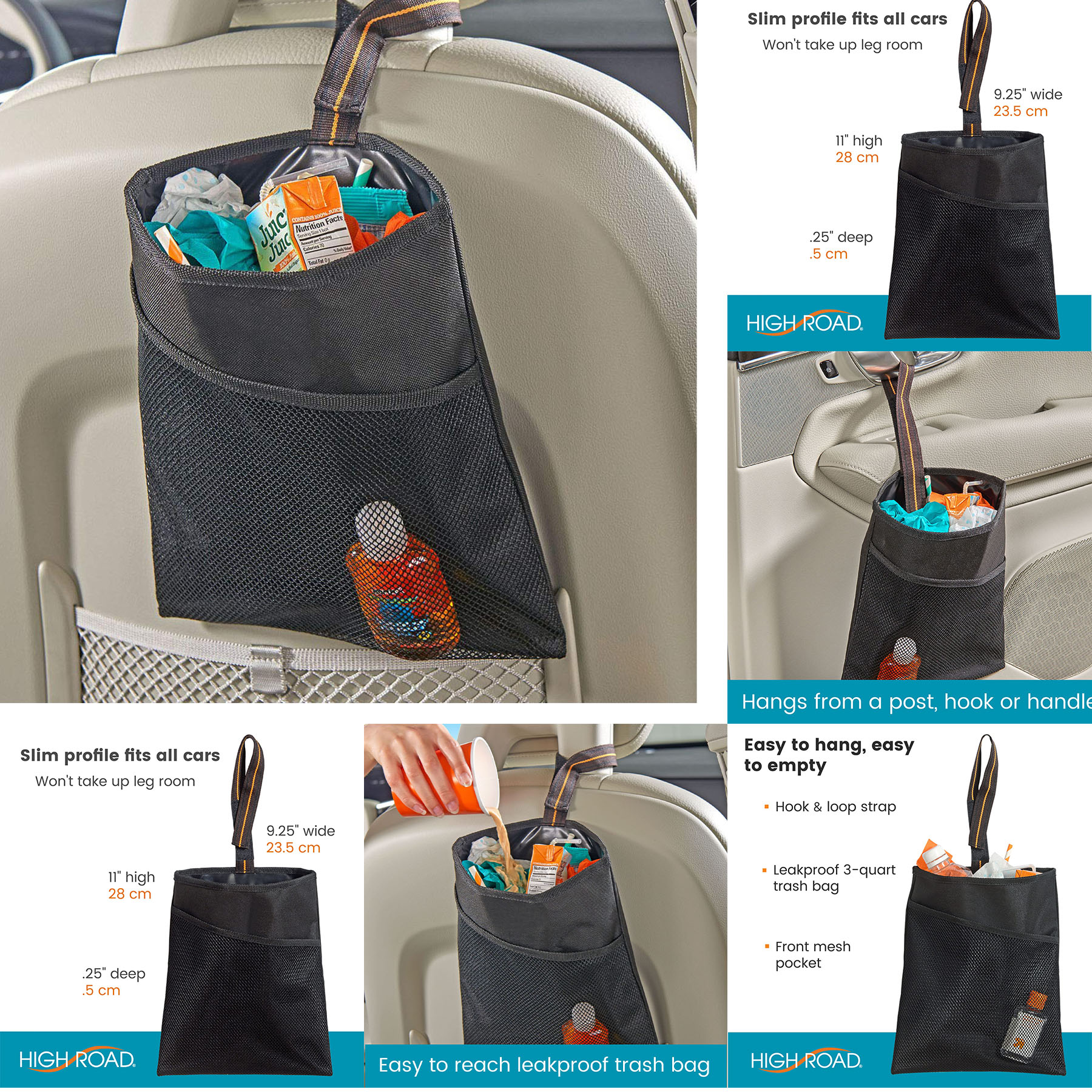 Hanging Car Trash Bag 2