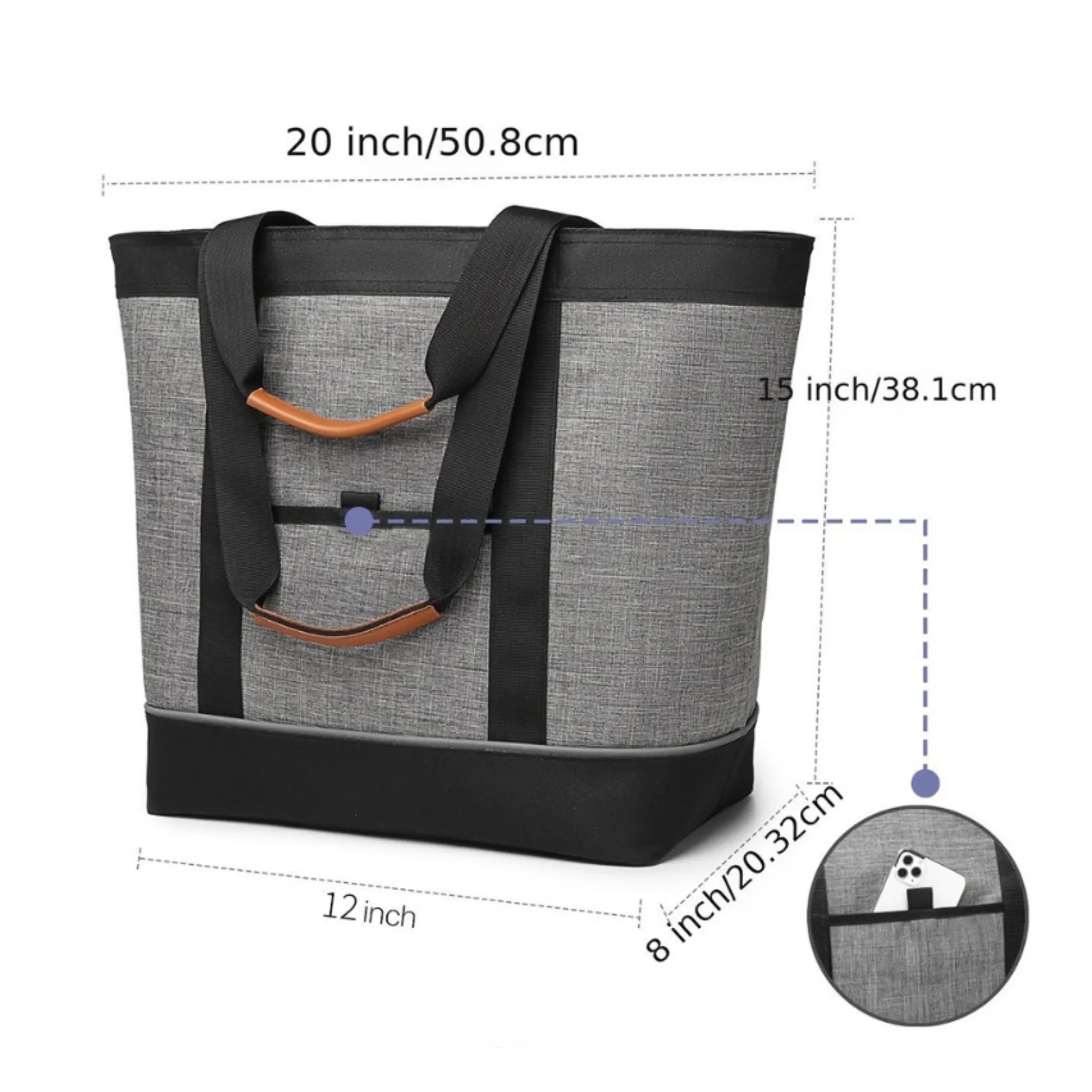 Reusable Oxford Insulated Cooler Tote Bag Outdoor 3