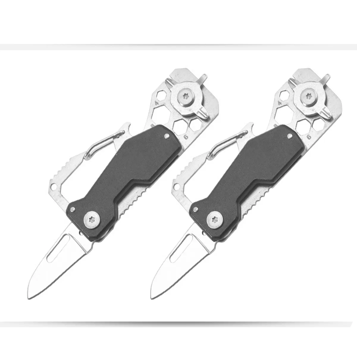 Swiss Style Army Pocket Knife Multitool Keychain 5