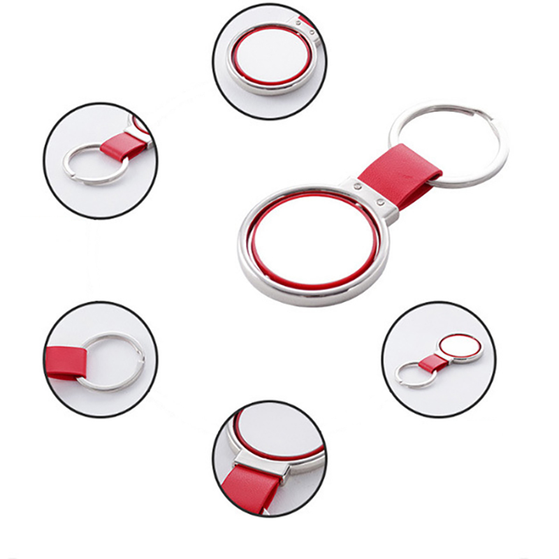 Creative Key Chain with Rotatable Metal Tag 3