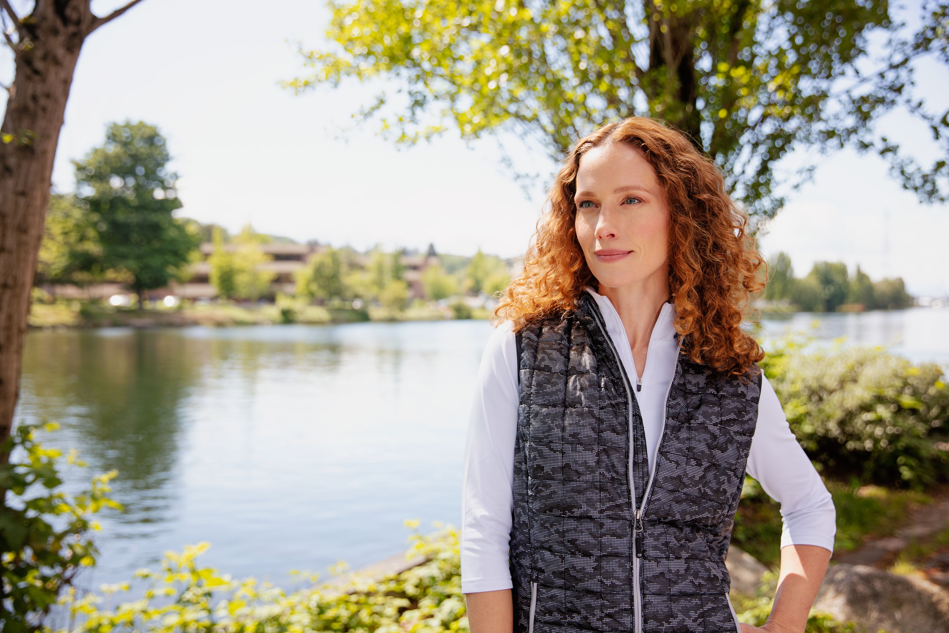 Rainier PrimaLoft Womens Eco Insulated Full Zip Printed Puffer Vest