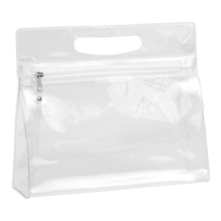 9-1/2" W x 8-1/4"H - "Bermuda" Vinyl Travel Pouch with Zipper 5