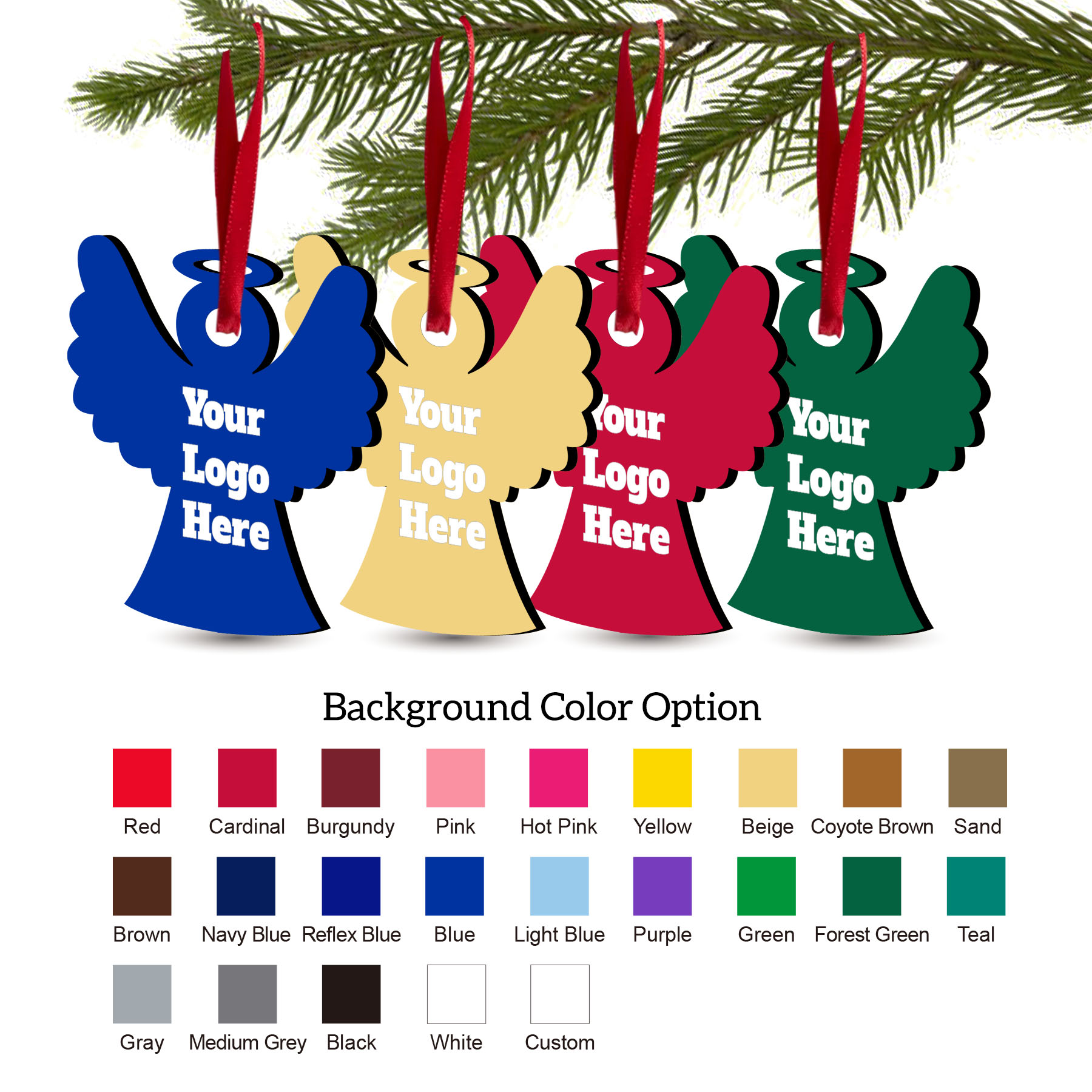 Free Shipping Solid Color Christmas Ornament - Angel 25