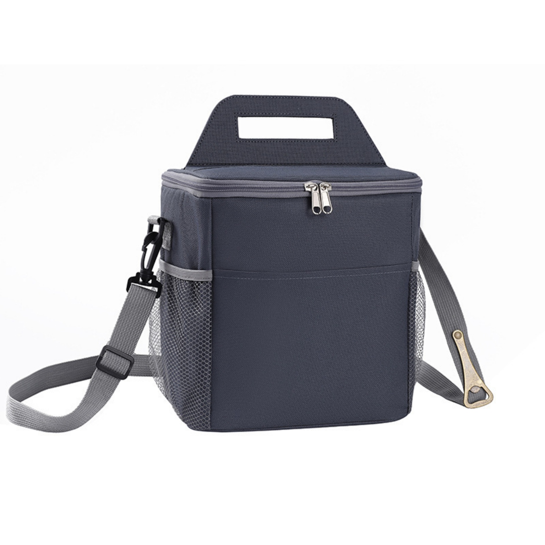 Insulated Lunch Bag Cooler Tote Bag with Beer Bottle Opener and Adjustable Shoulder Strap 8