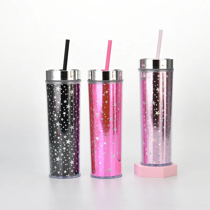 16OZ Double Plastic Straw Cup 12