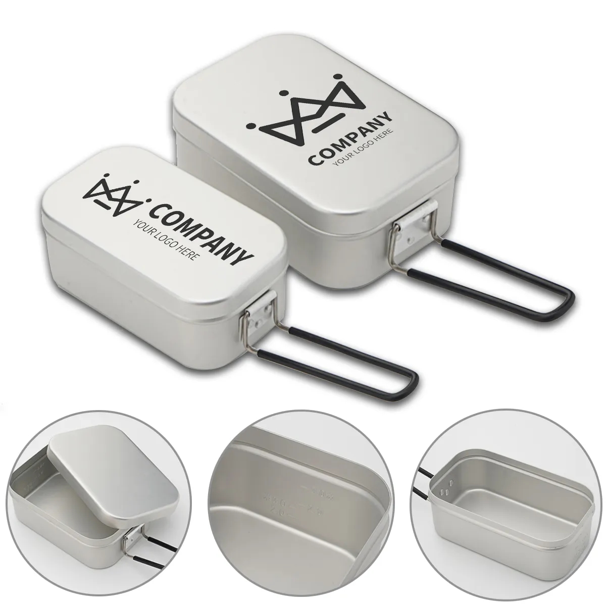 Aluminum Alloy Portable Dual-Purpose Ultra-Light Lunch Box 2