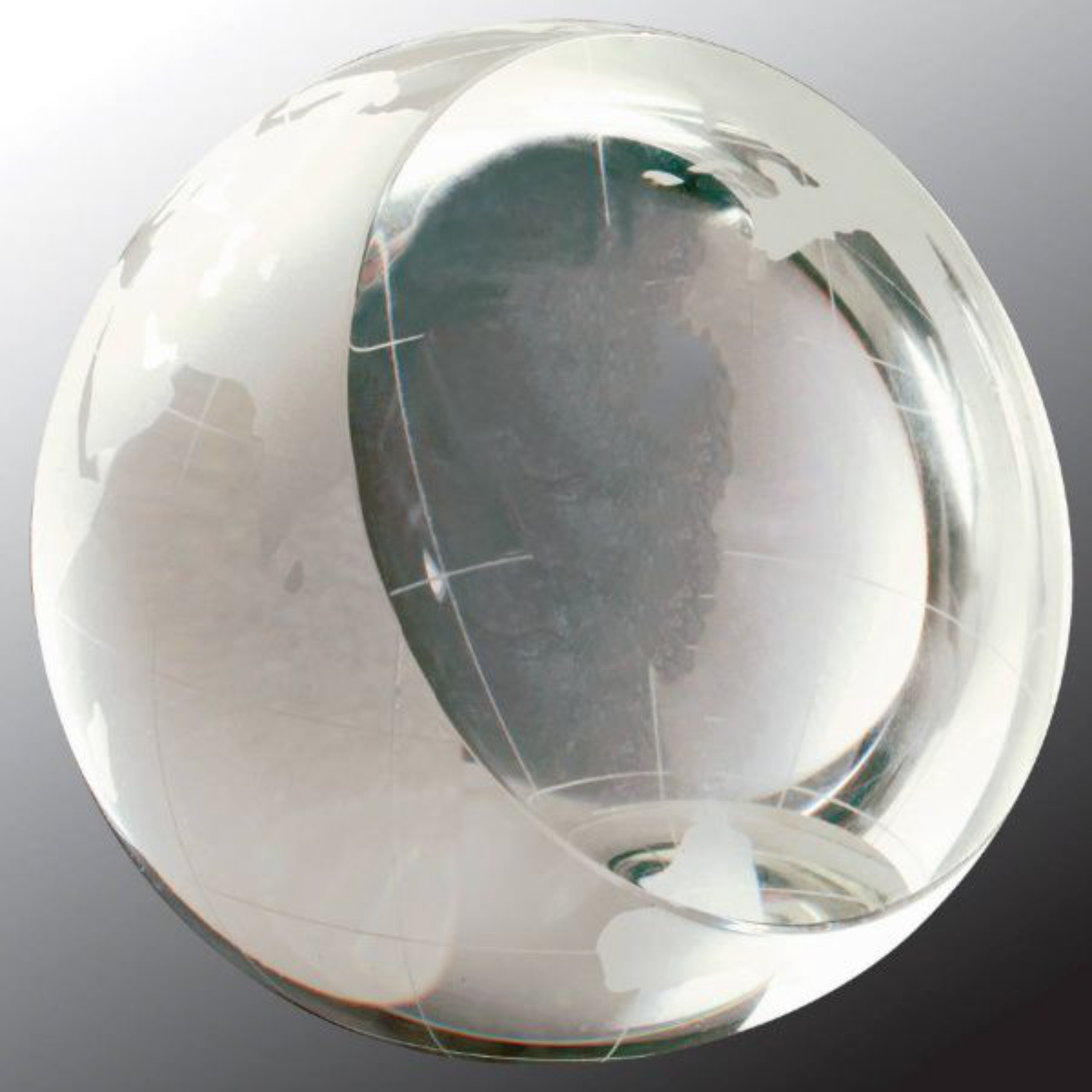 3" Crystal Globe Paperweight Award 3