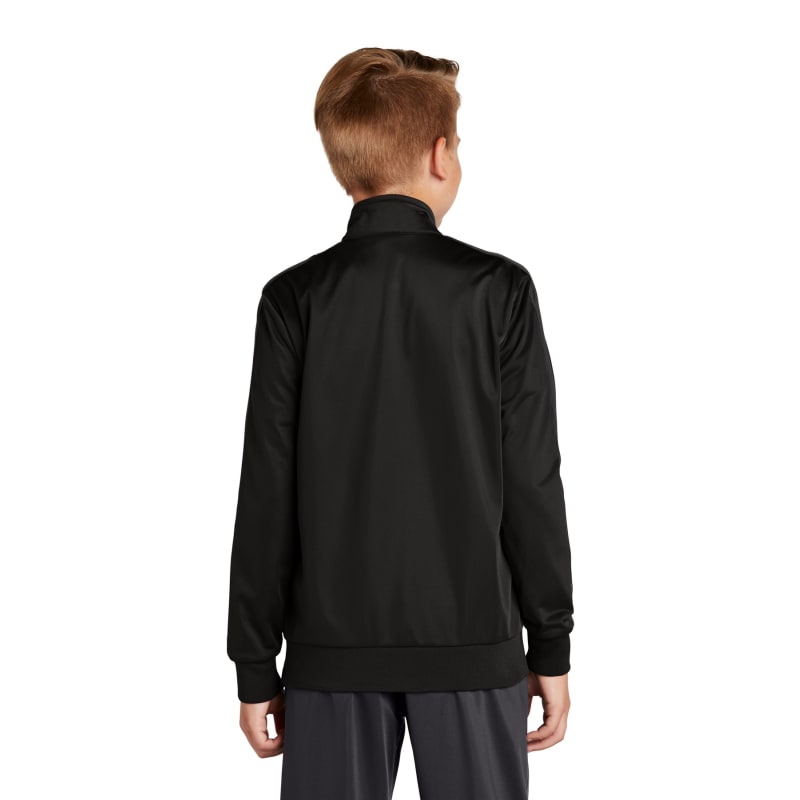 Sport-Tek Youth Tricot Sleeve Stripe Track Jacket. 6