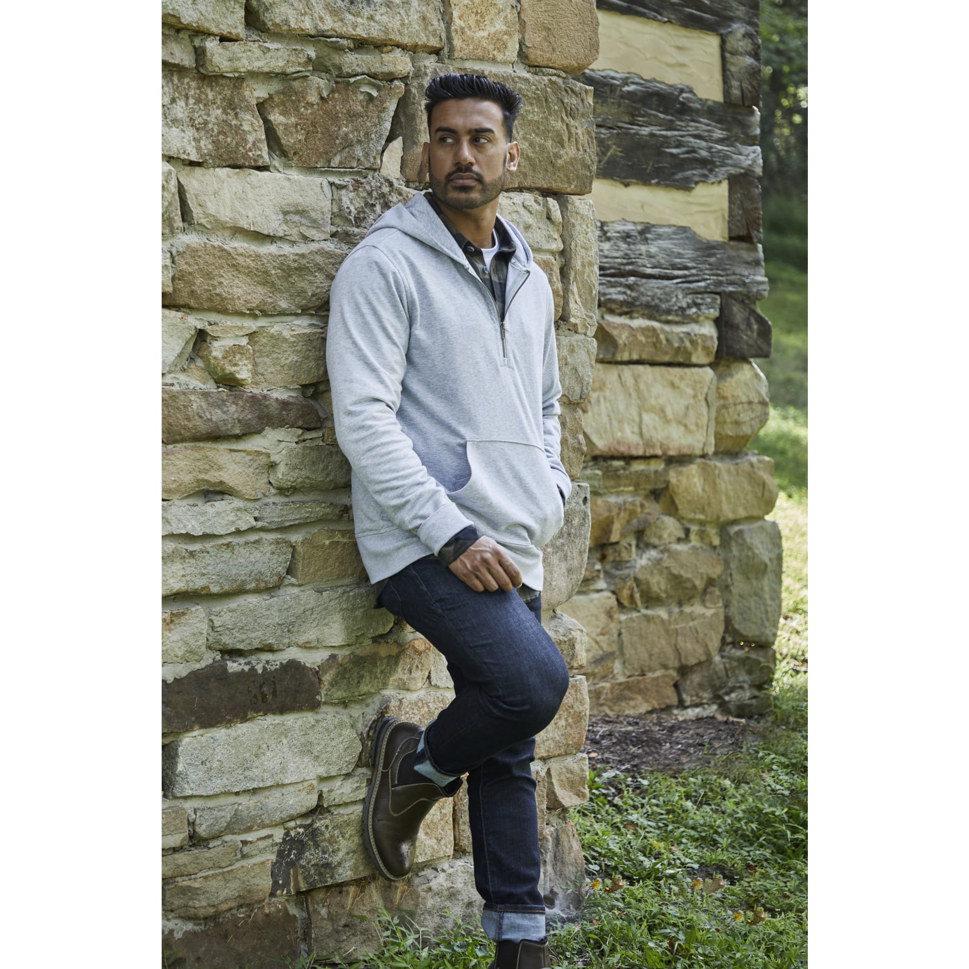 Roots73 CANMORE Eco Quarter Zip Hoody - Unisex, custom hoodie or sweatshirt with logo imprint 55