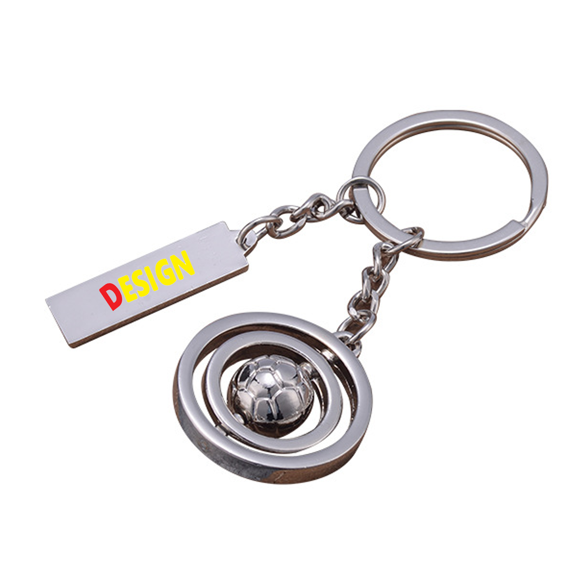 Rotating Soccer Tag Keychain 2