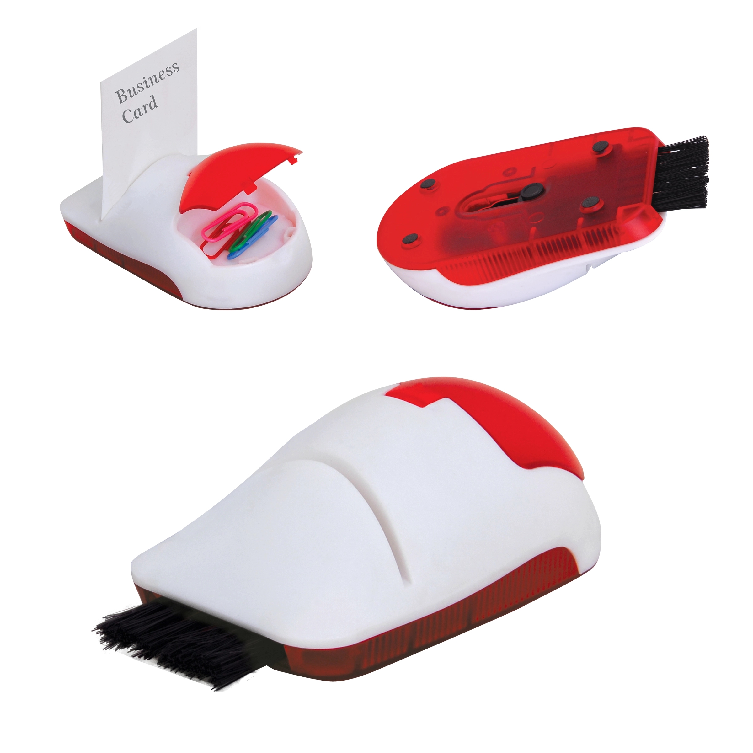 Card Holder with Computer Brush and Paper Clip 4
