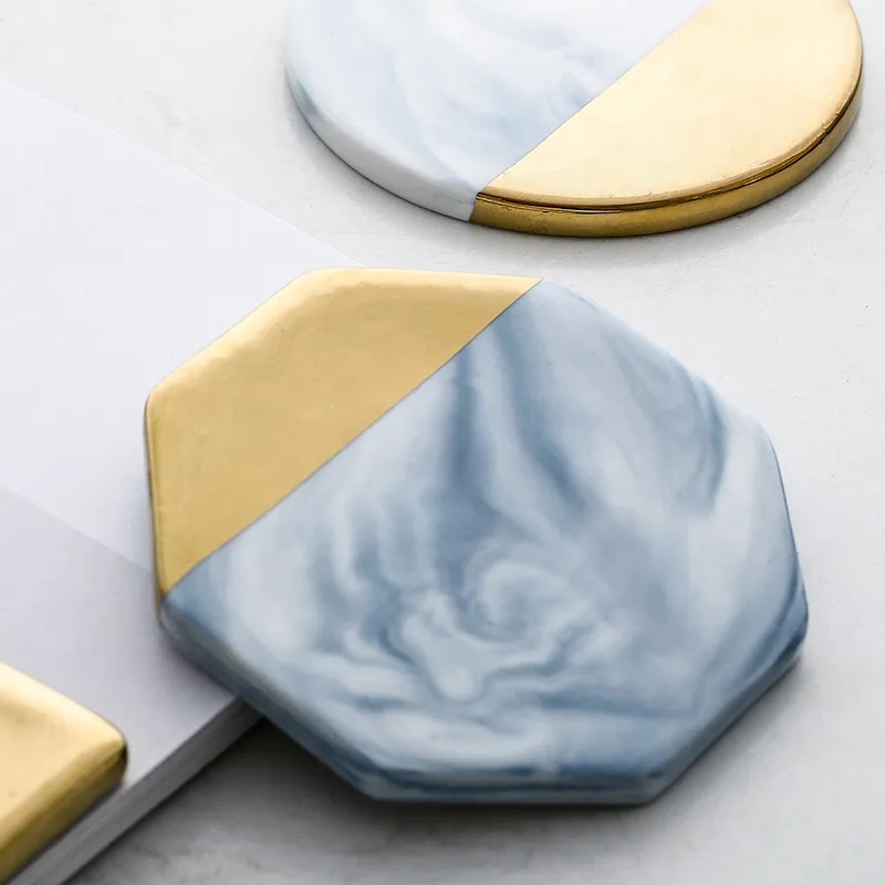 Real Marble Absorbent Coasters for Drinks 2