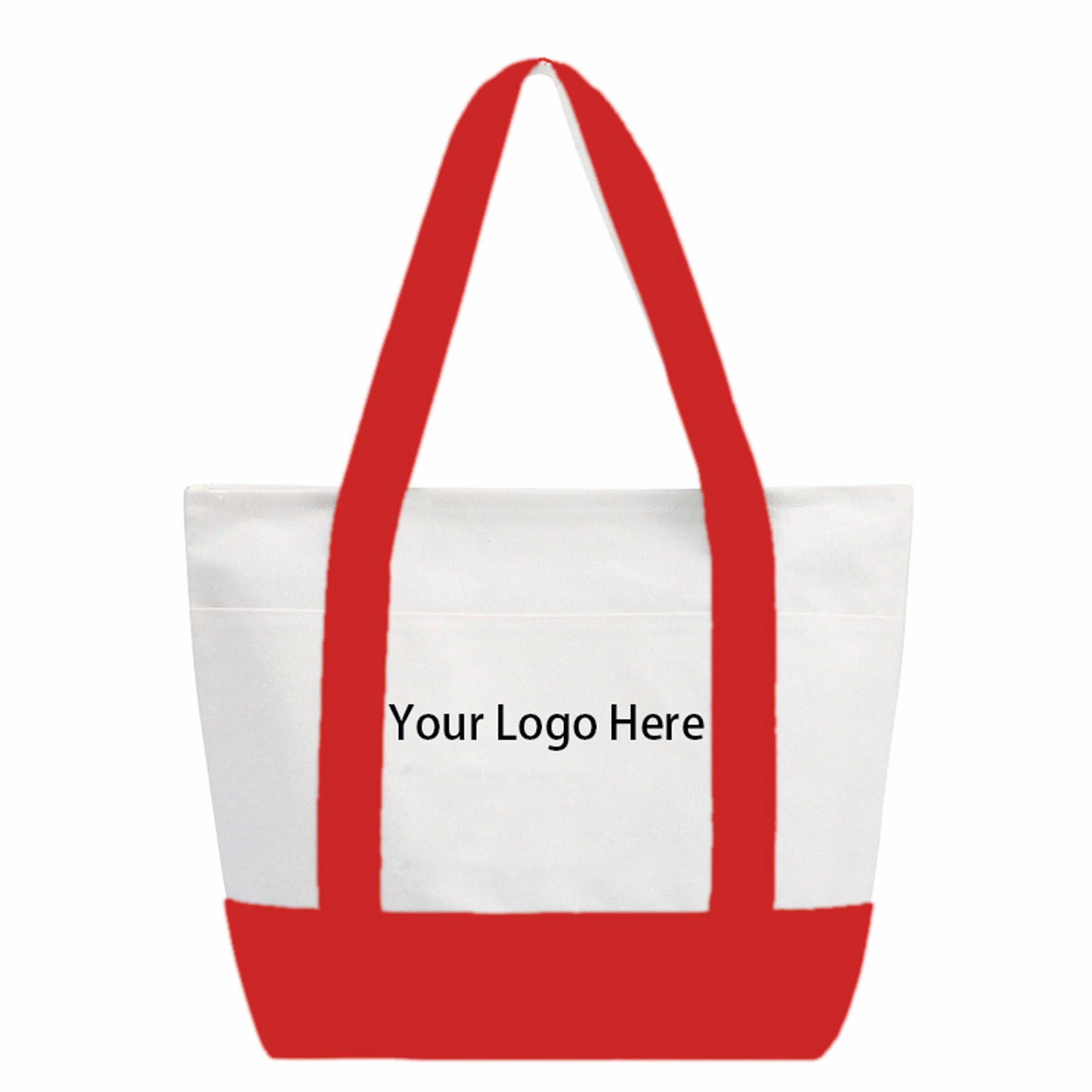 Canvas Stitching Tote Bag With Handle, custom tote bag with logo imprint 2