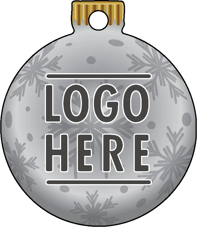 Full Color Acrylic Ornaments - Bulb 2 - Silver