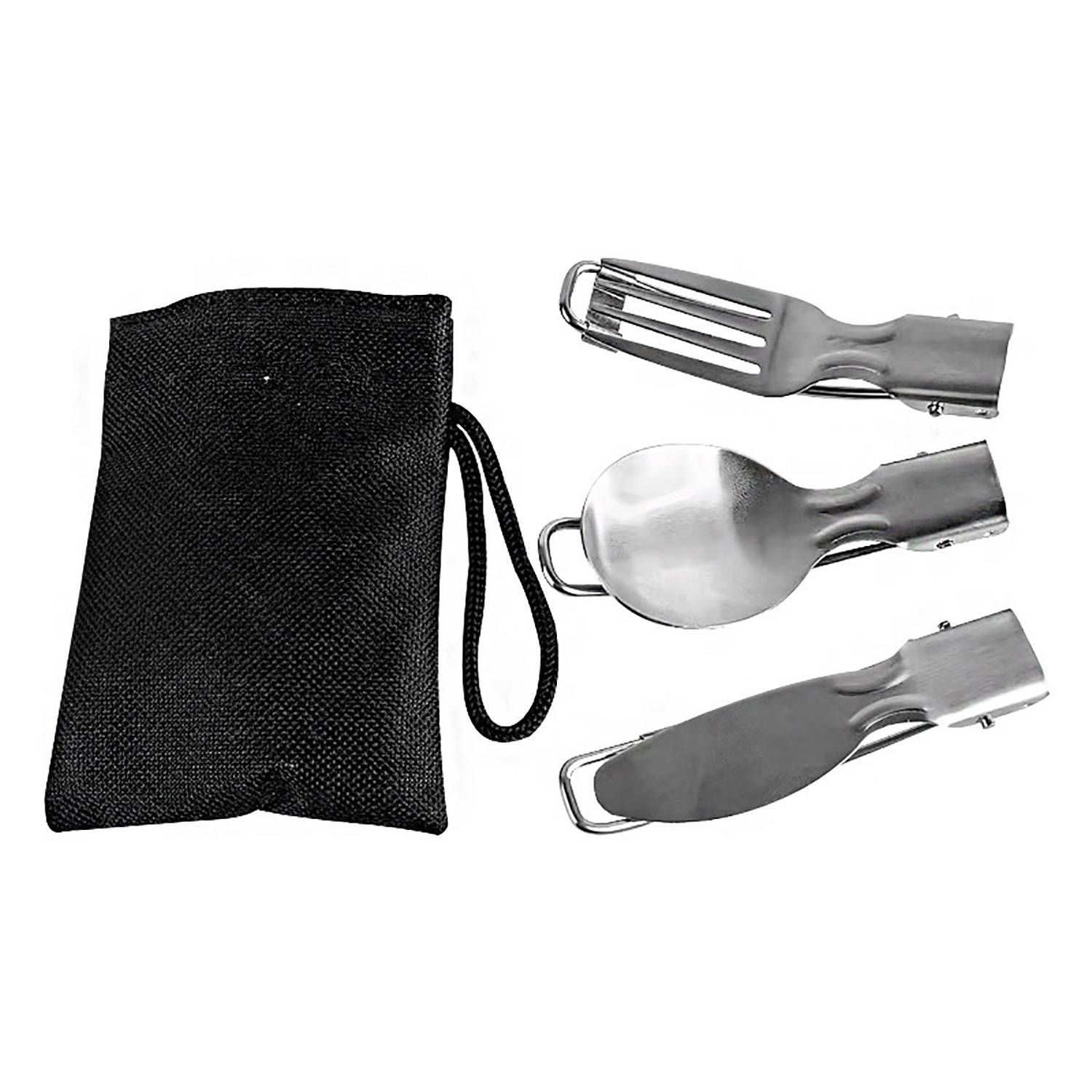 Foldable Portable Spoon Fork Knife Set for Camping 4