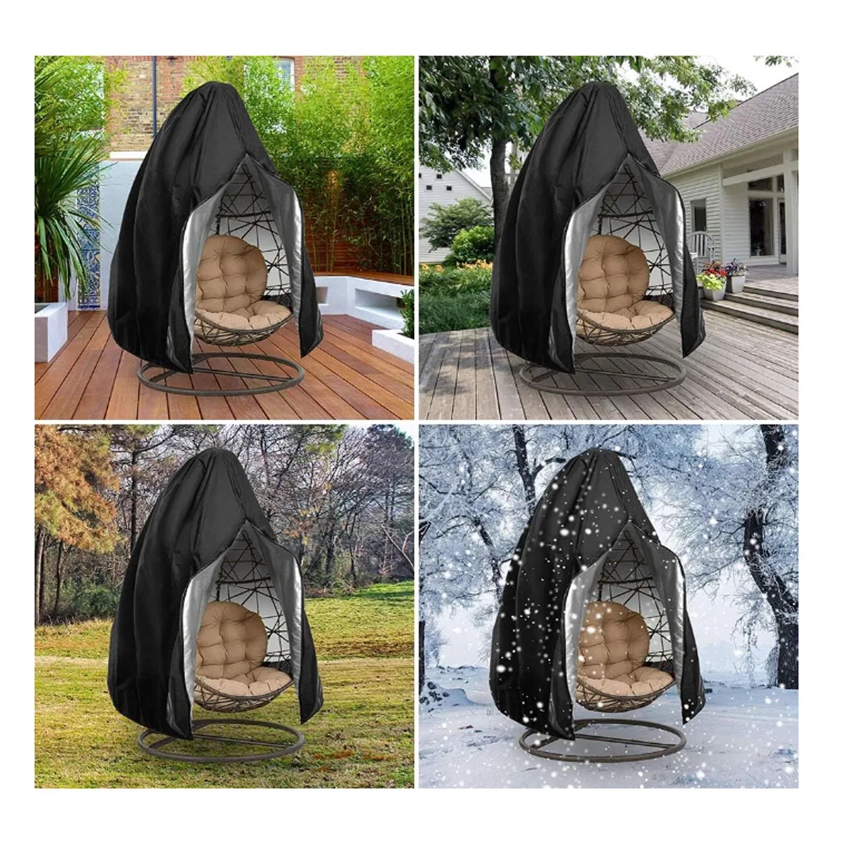 Oxford Fabric Waterproof Outdoor Hanging Egg Chair Cover 3
