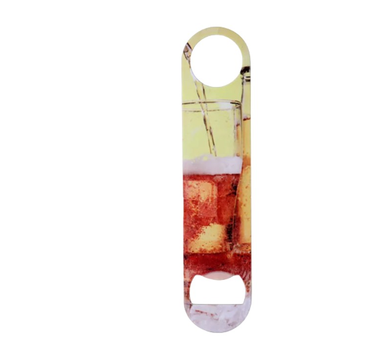 Paddle Shaped Bottle Opener with Key Loop 2