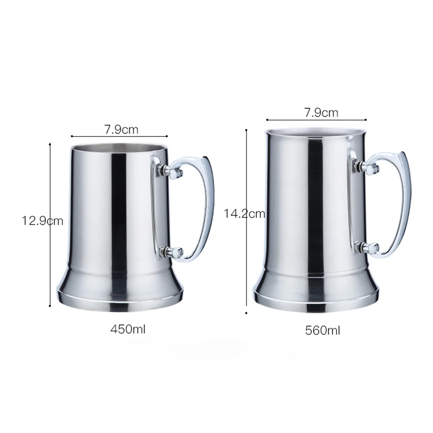15Oz Stainless Steel Beer Mug 5