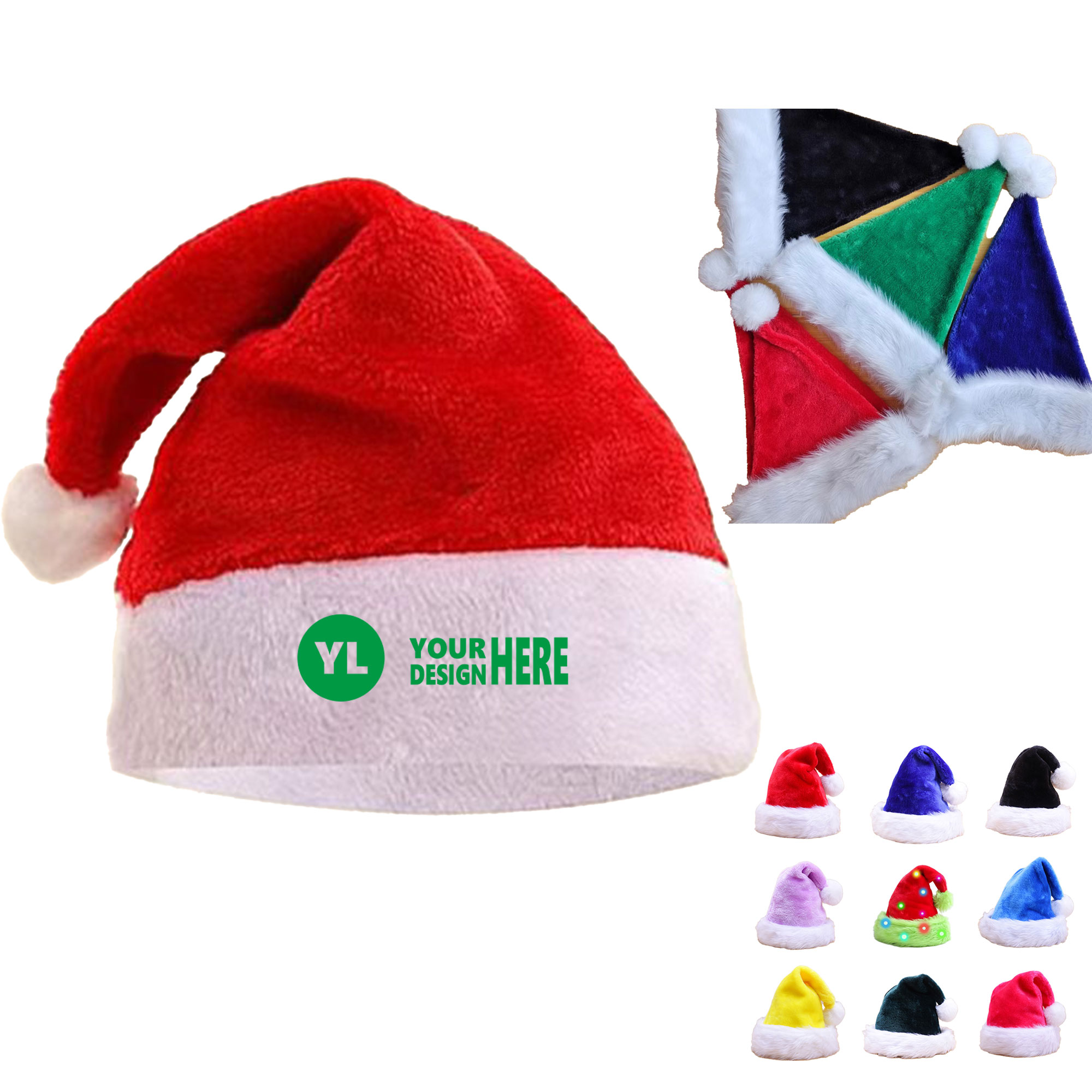 Multi - Color Plush Santa Headwear 3