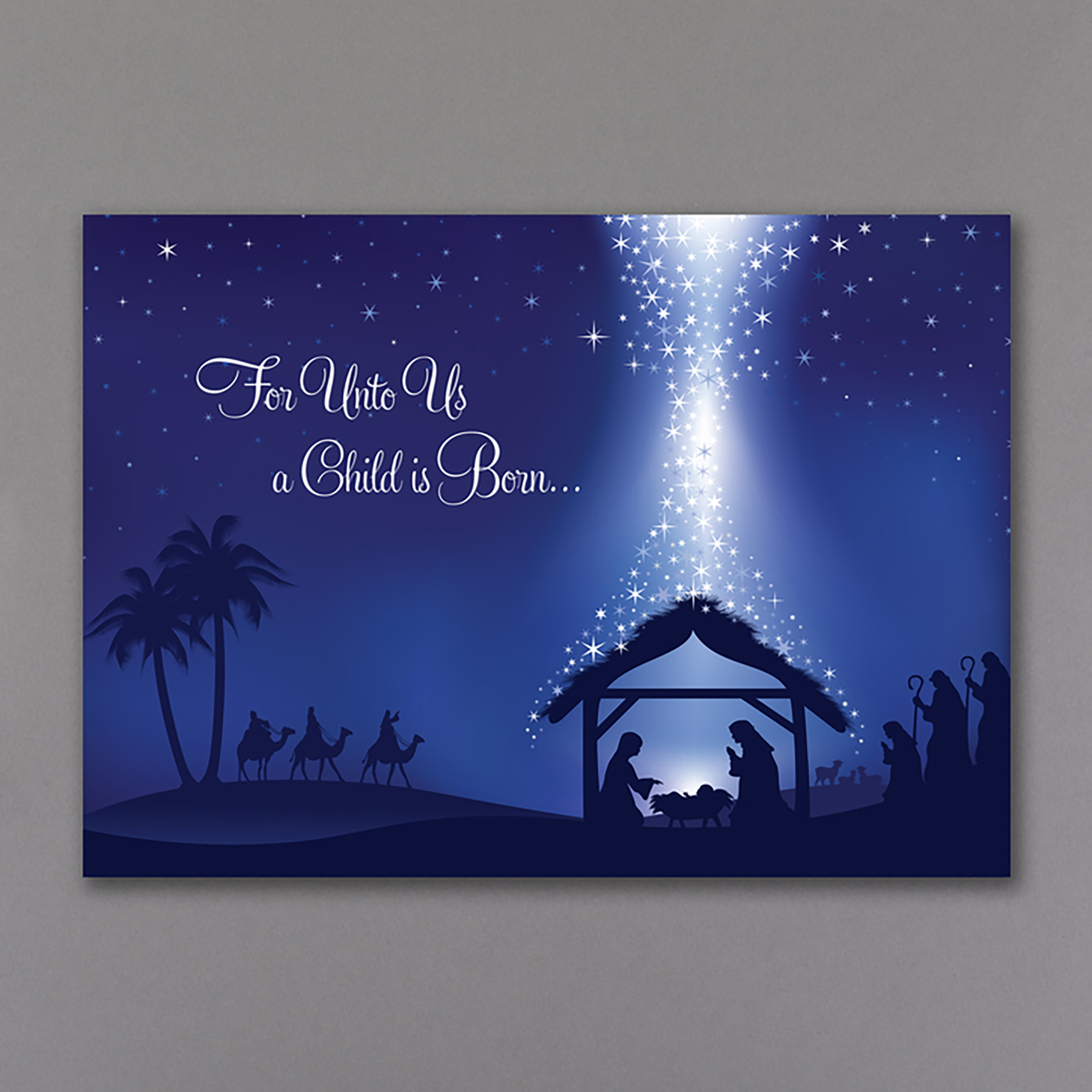 For Unto Us A Child Christmas Religious Card 2