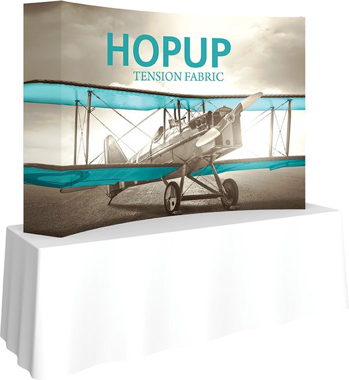 Hopup 8ft Curved Tabletop Display & Full Fitted Graphic