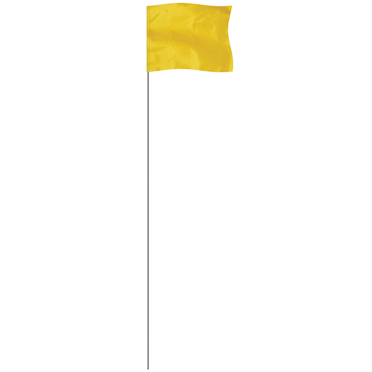 Yellow 4" x 5" Marker Flag on a 21" Wire 2