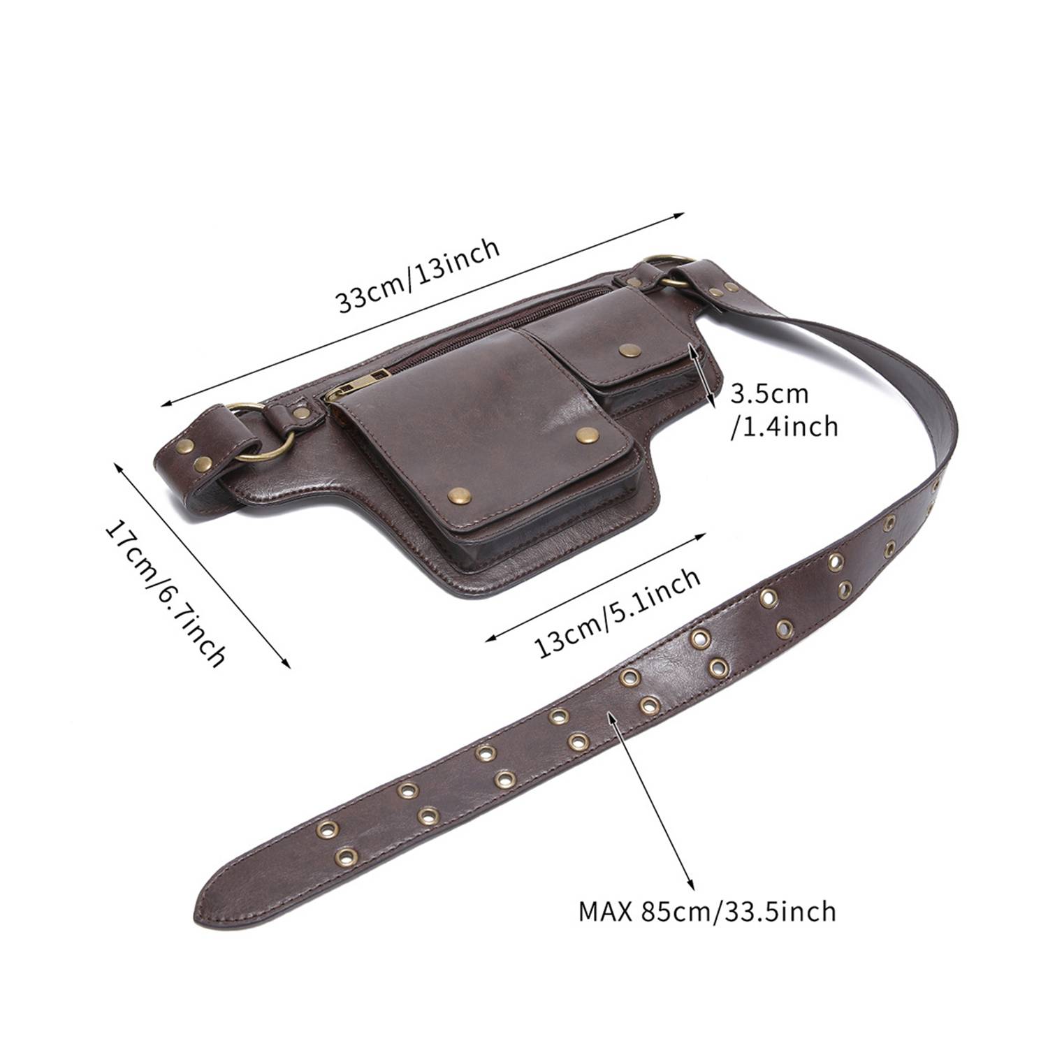 Women's PU Leather Waist Bag-Adjustable & Durable 2
