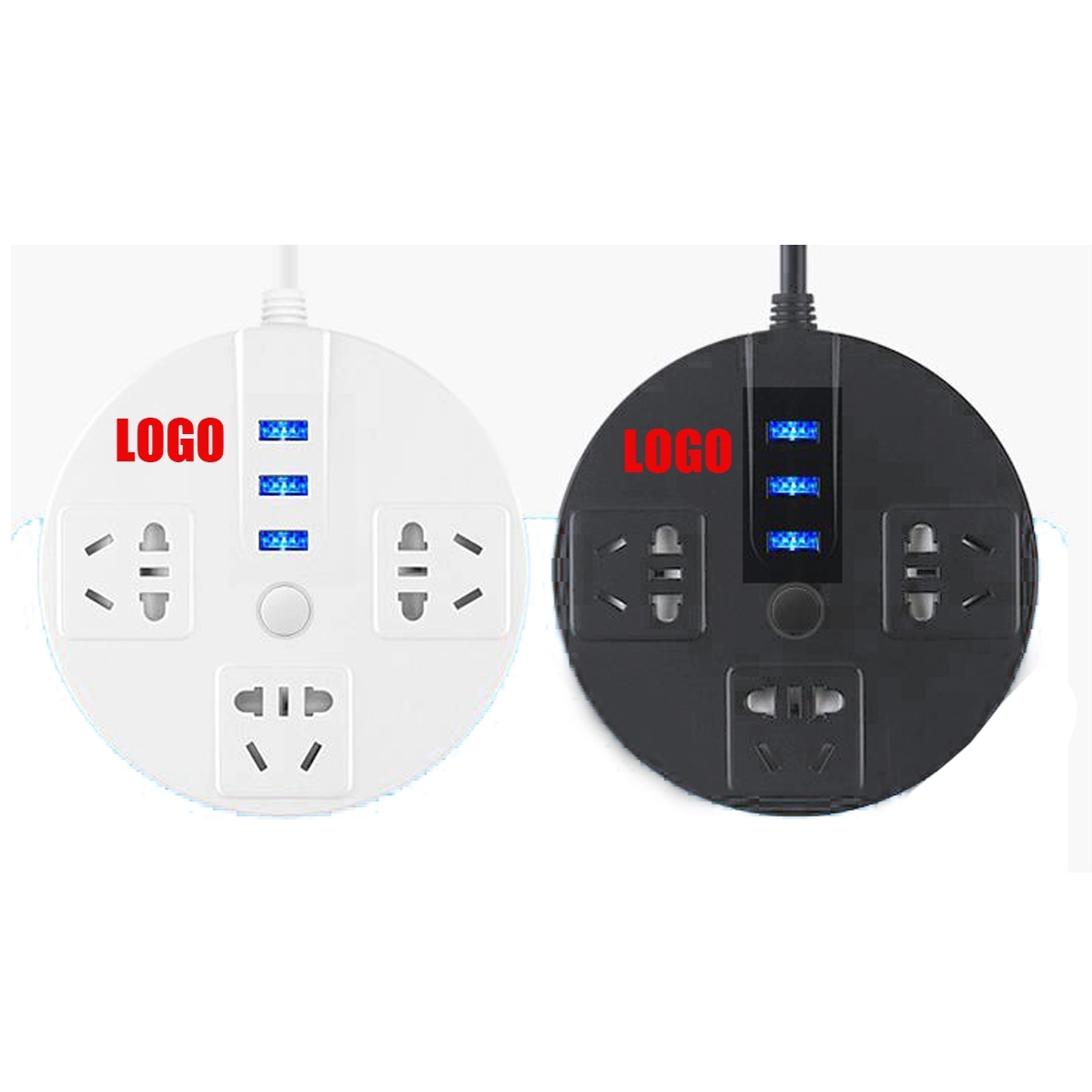 Power Strip with USB Surge Protector Flat Plug 3