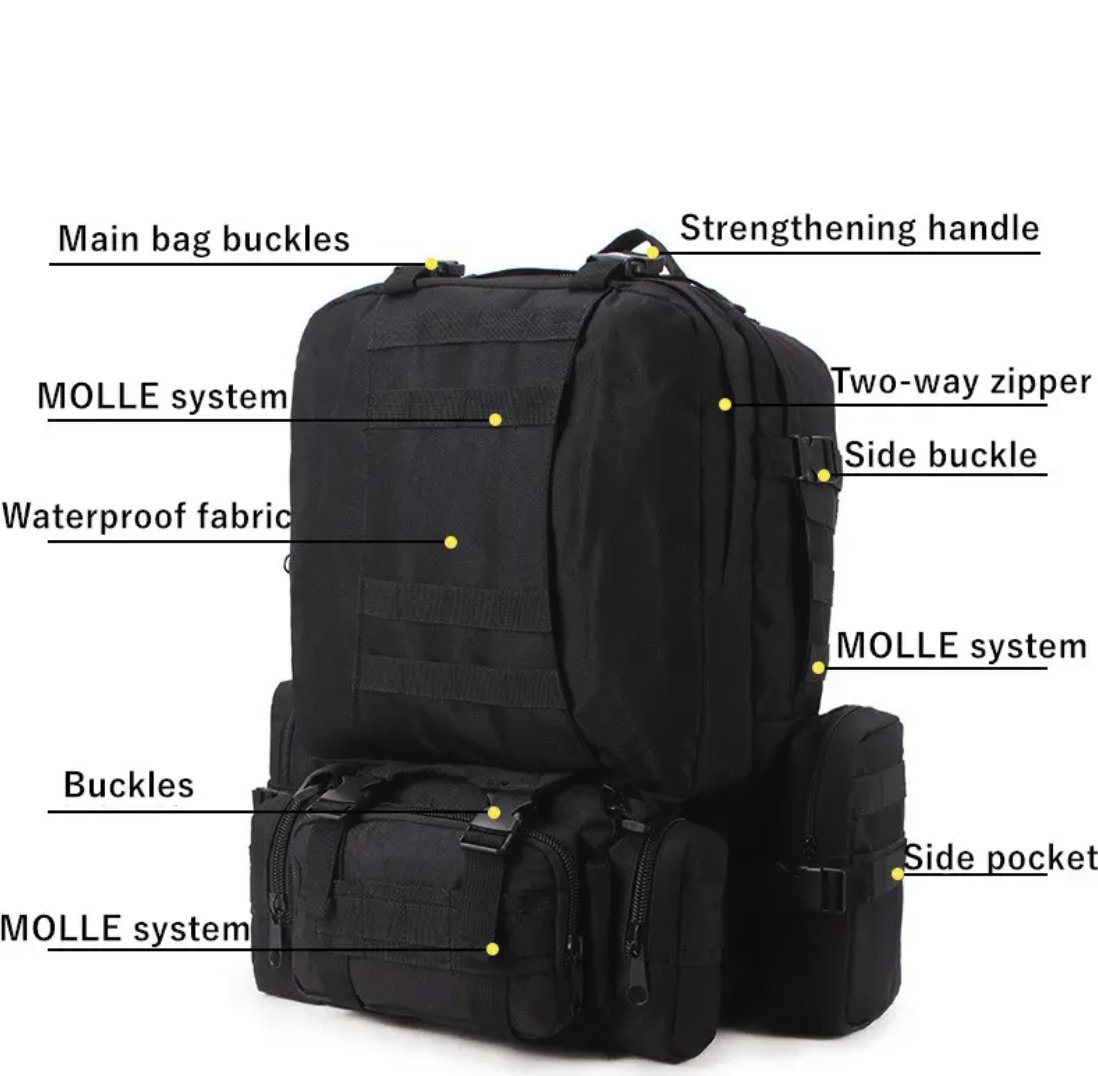 Detachable Tactical Backpack Military Army Rucksack 5