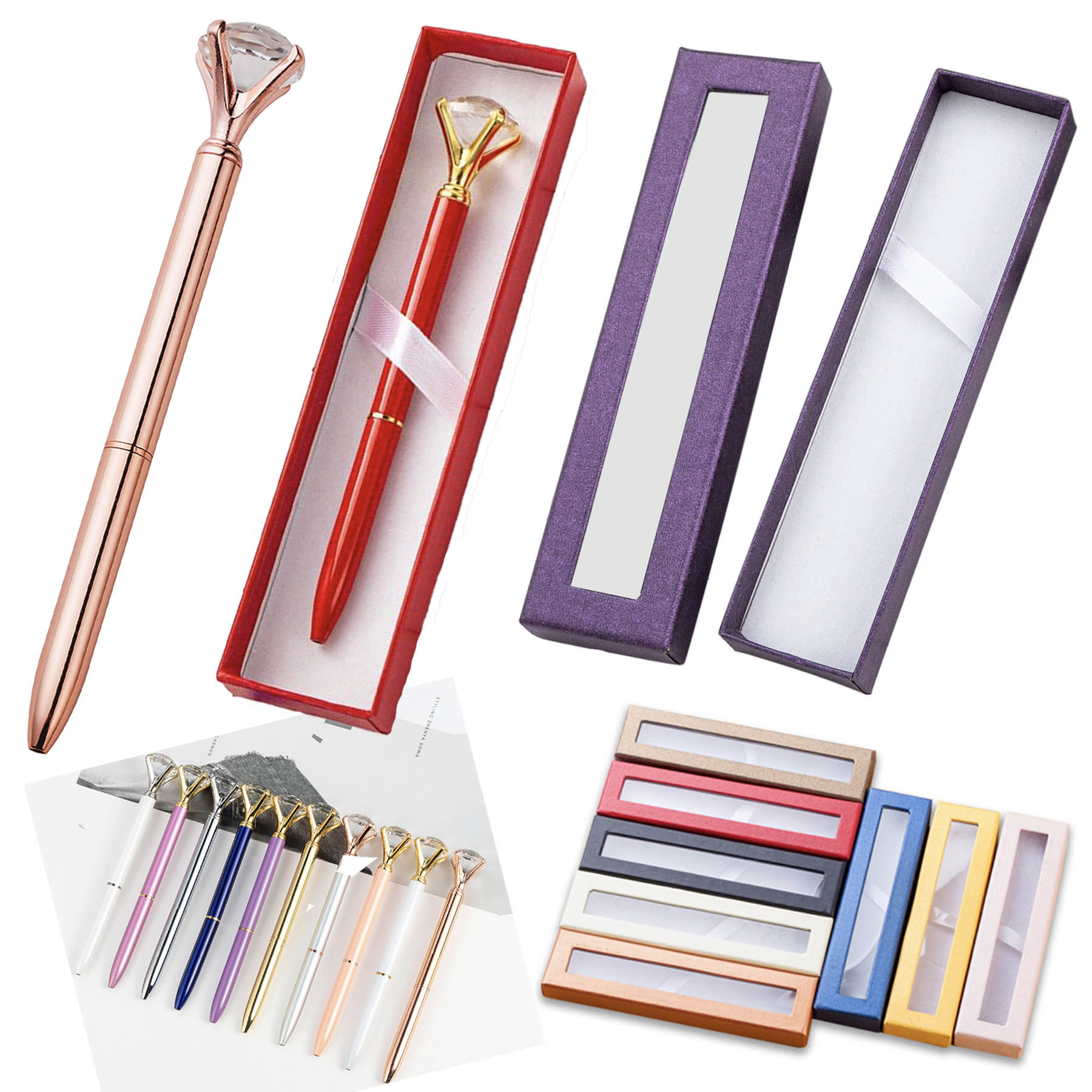 Ballpoint Pen Gift Box With Diamond Design Pen 1