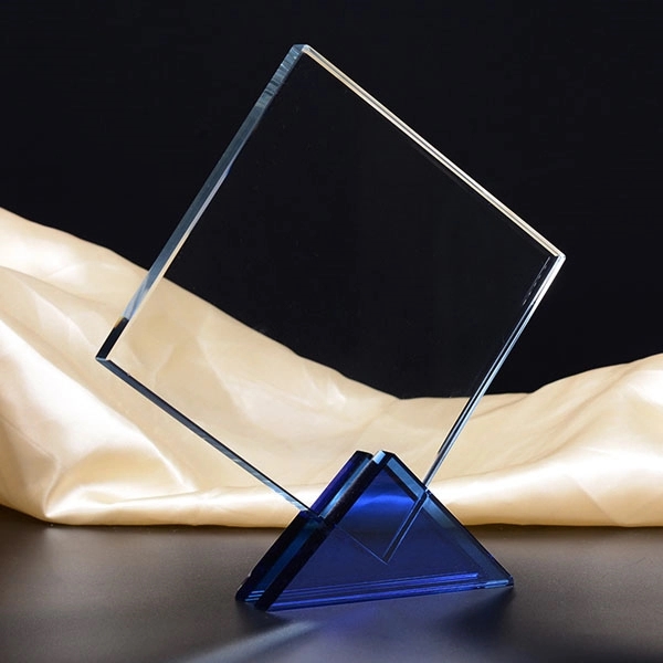 Crystal Triangle Base Square Award 7