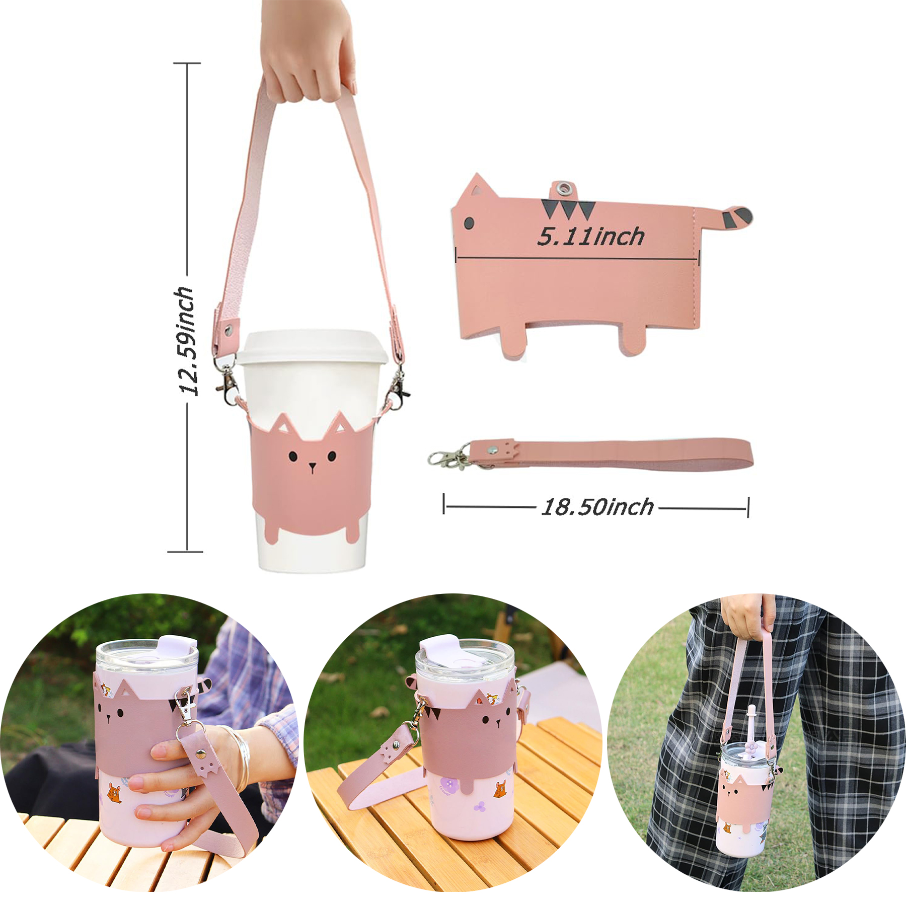 Drink Carrier with Adjustable Strap 2