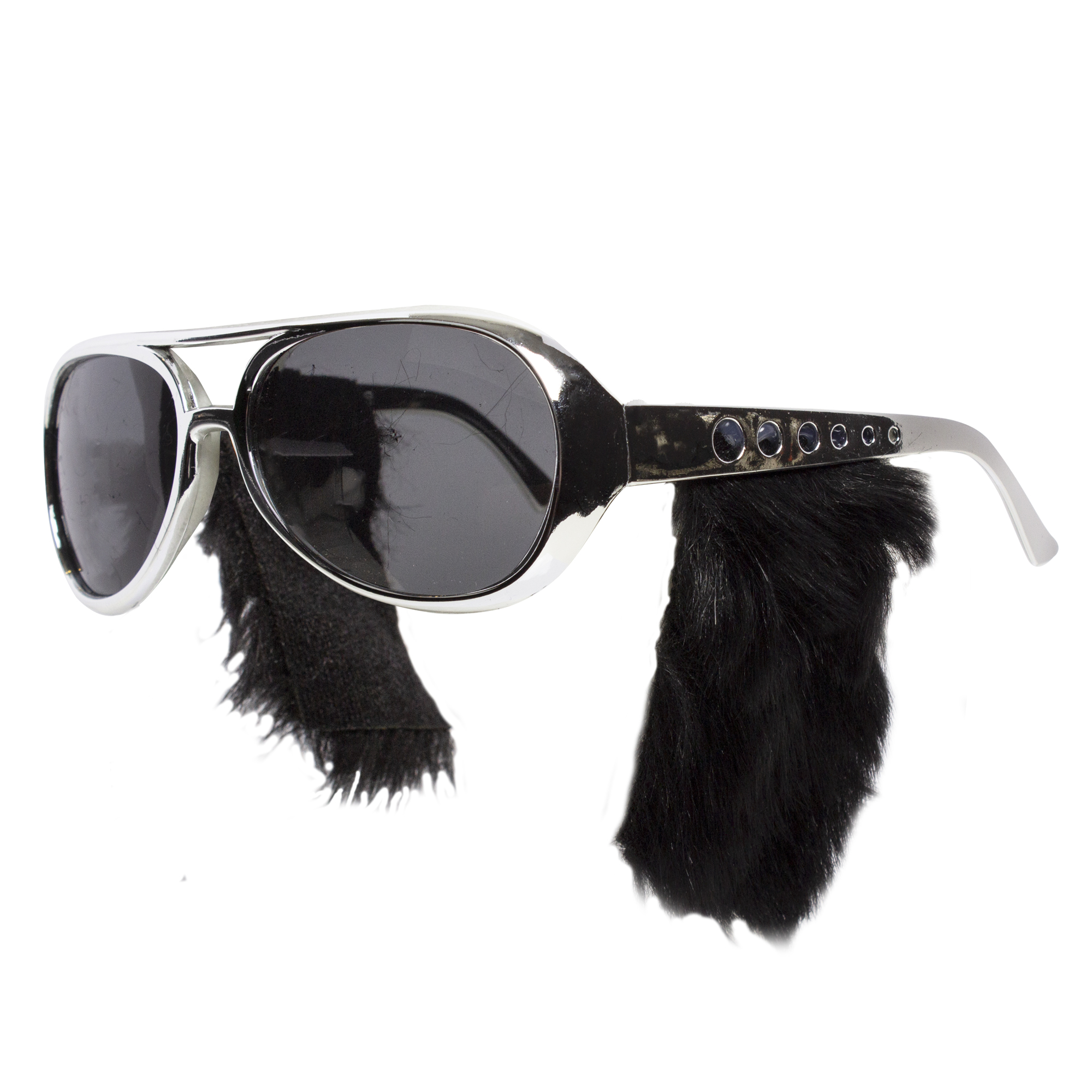 Silver Glasses with Sideburns 3