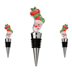 Festive Christmas Sock Wine Cork Bottle Stopper 6