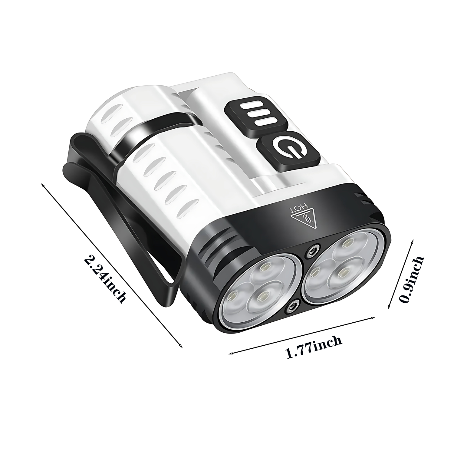 Outdoor Waterproof Aluminum Alloy Flashlight with Clip 4