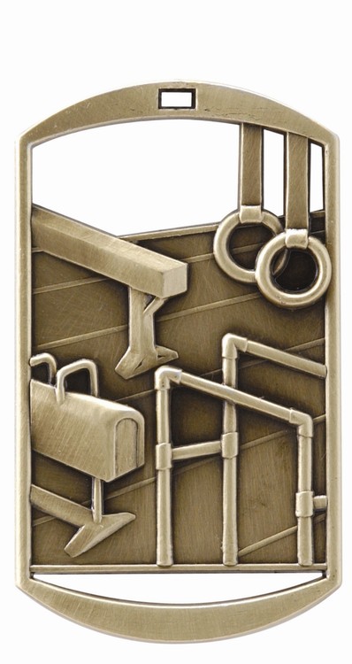Gymnastics DT Series Medal, 2" tall 2