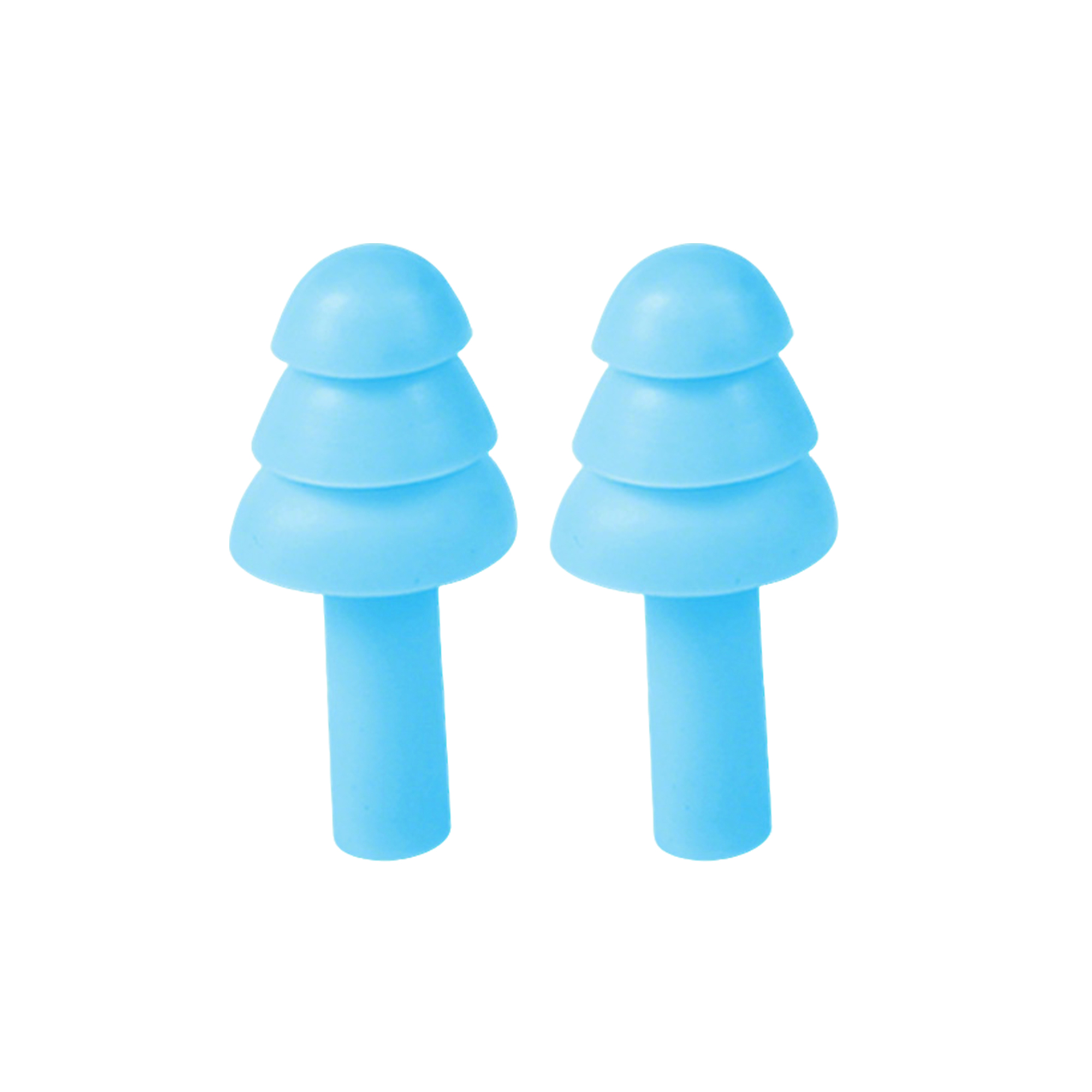 Silicone Triple Flange Noise Reduction Ear Plug With Pocket Case 1.18" Length X 0.59" Width 7