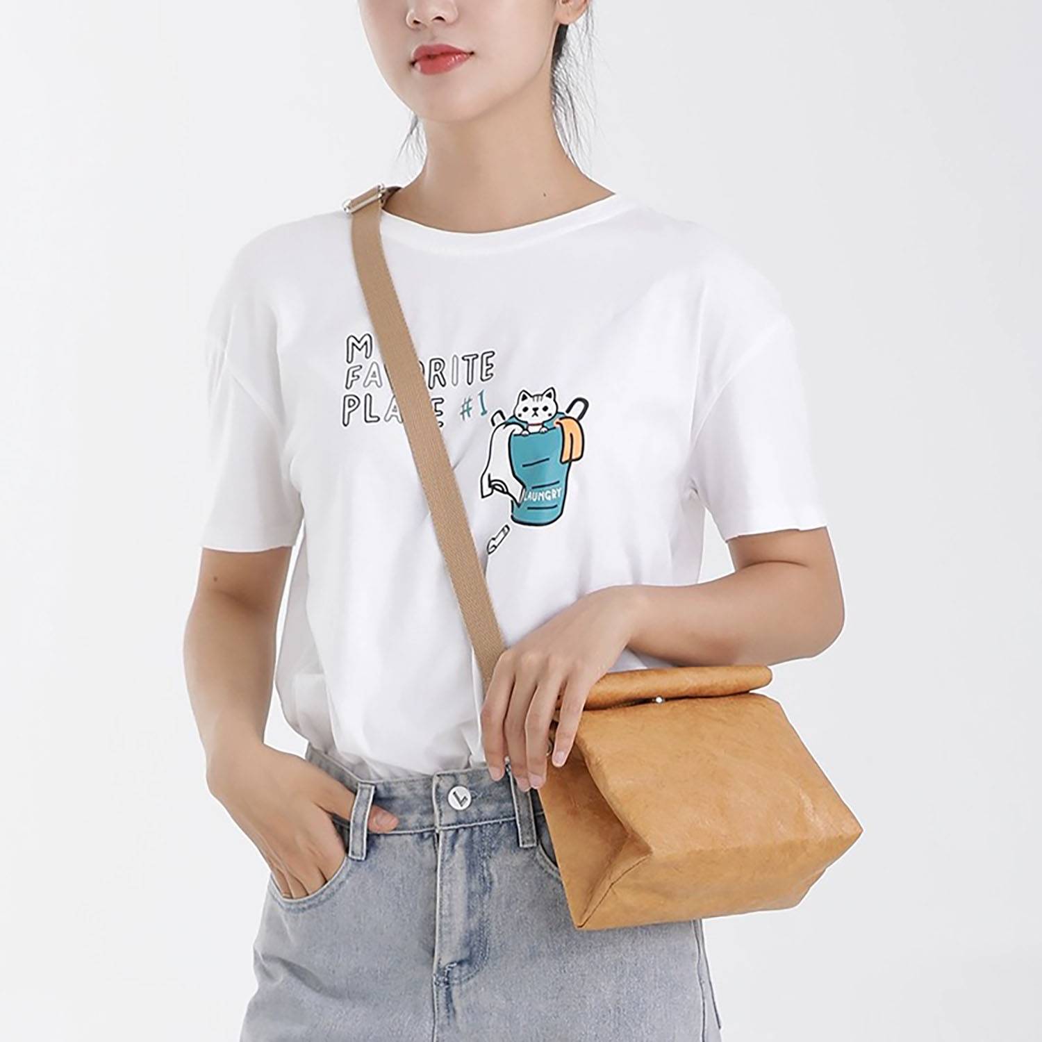 Tyvek Paper Crossbody Bag 4