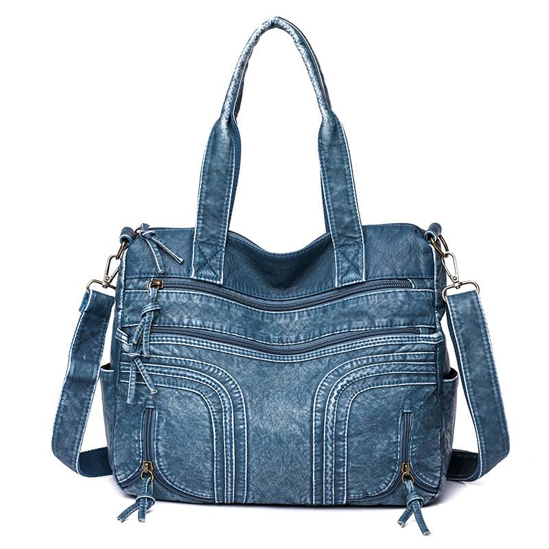 PU Leather Large Capacity Shoulder Tote Bag 7