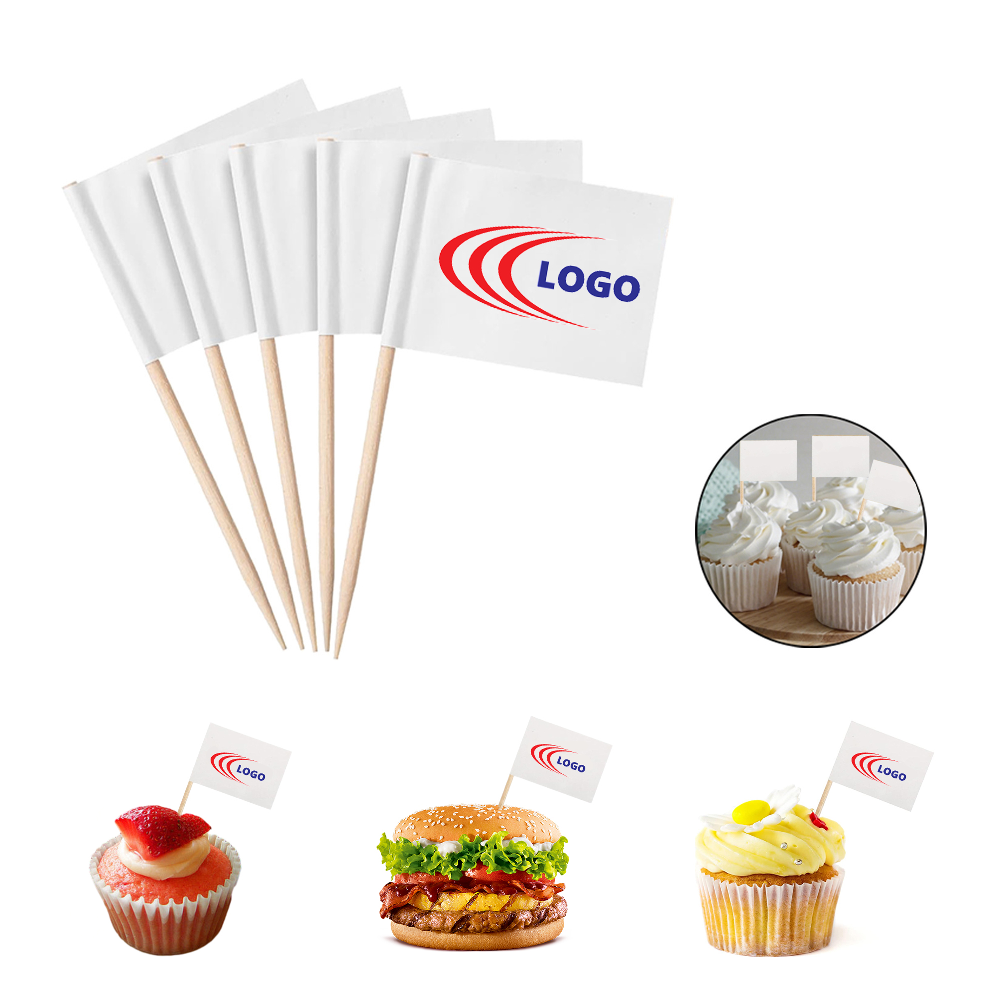 MOQ 100pcs Customizable Toothpick Flags 2