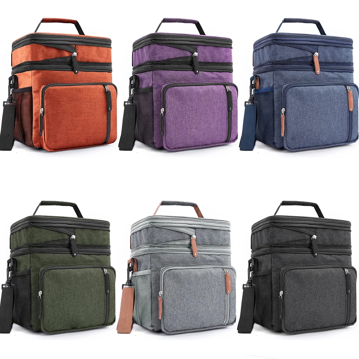 Double Compartment Insulated Cooler Lunch Bag 4