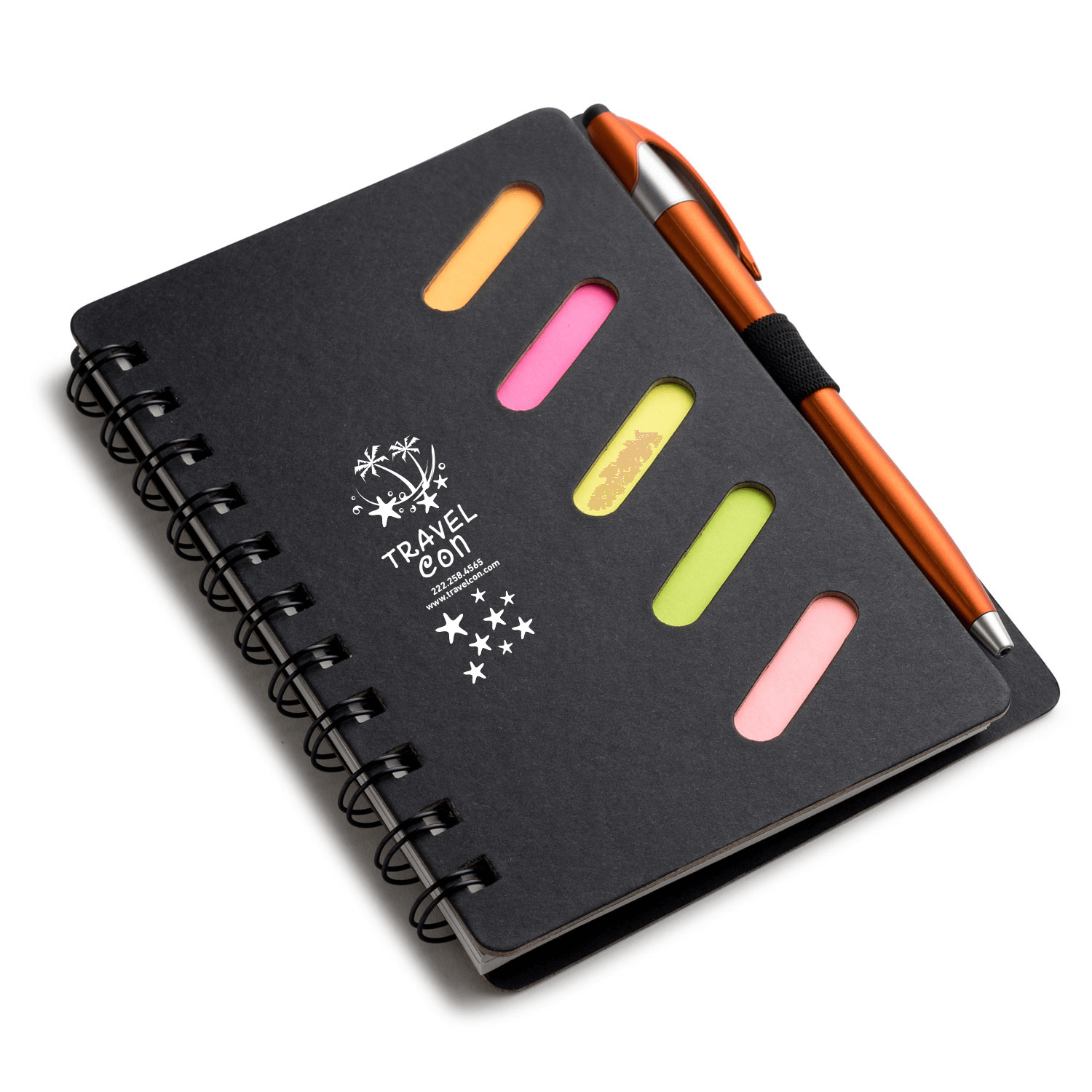 Scribbly 4.8 x 6.1 Cardboard Spiral Journal with Pen - Unlined 1