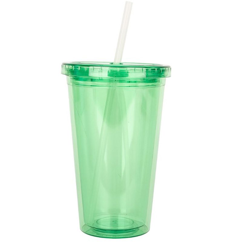 16OZ Double Wall acrylic with Straw Cup 5