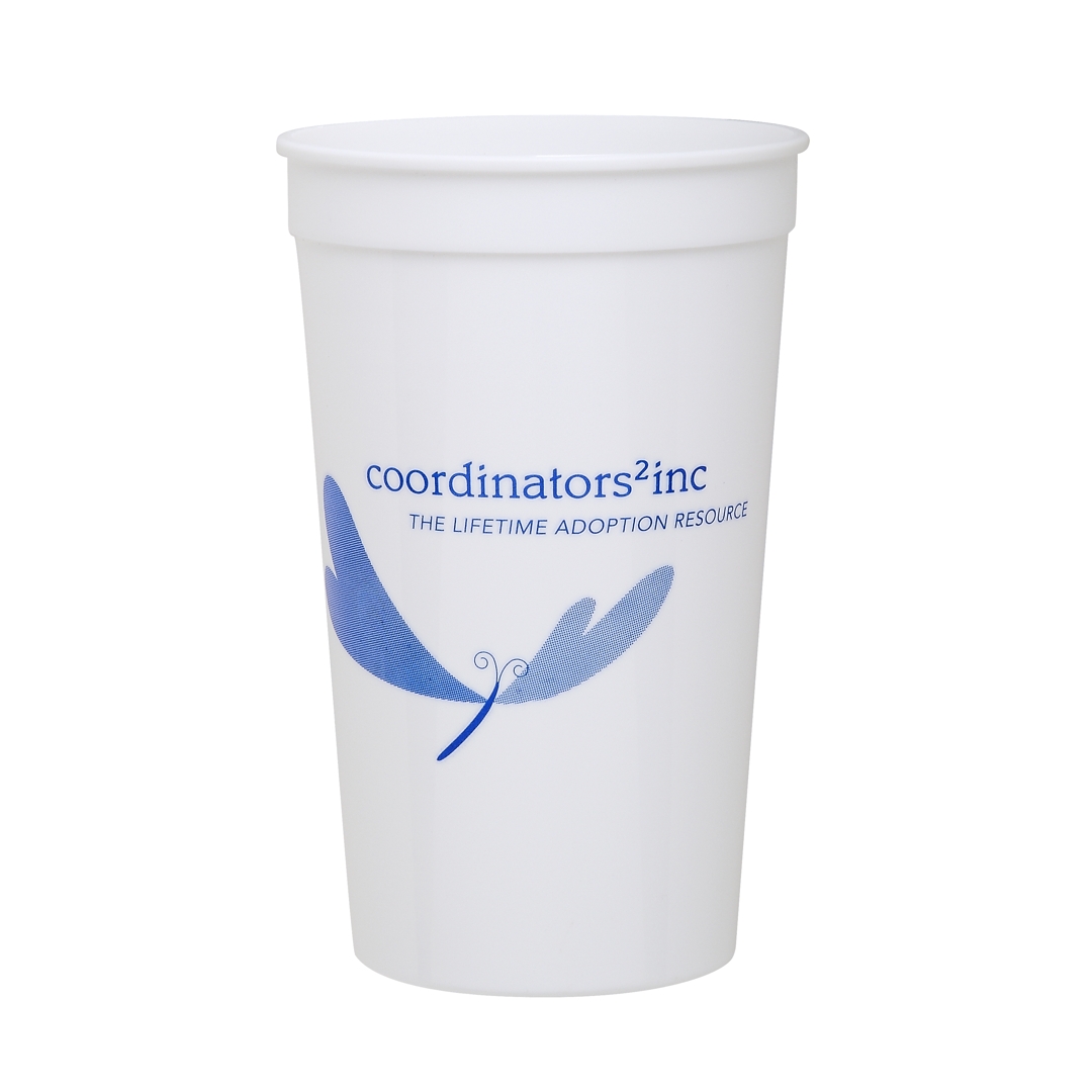 22 oz. Smooth White Stadium Cup 1