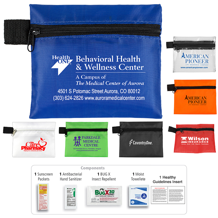 'Stay Safe Kit' 4 Piece Insect Repellent Kit in Zipper Pouch