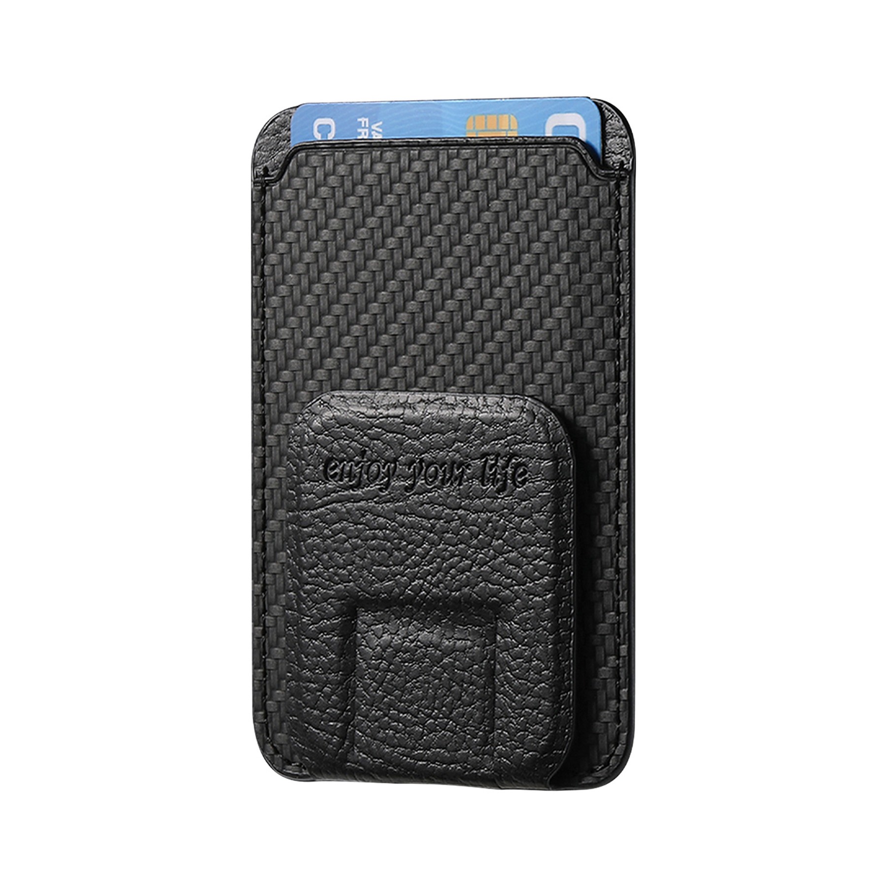 Multi-Functional Carbon Fiber Phone Holder Card Case 3