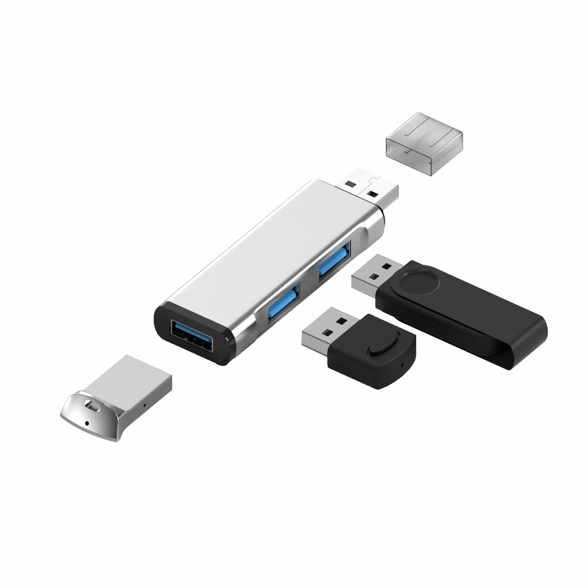 USB 3.0 Hub with 3 Ports 5