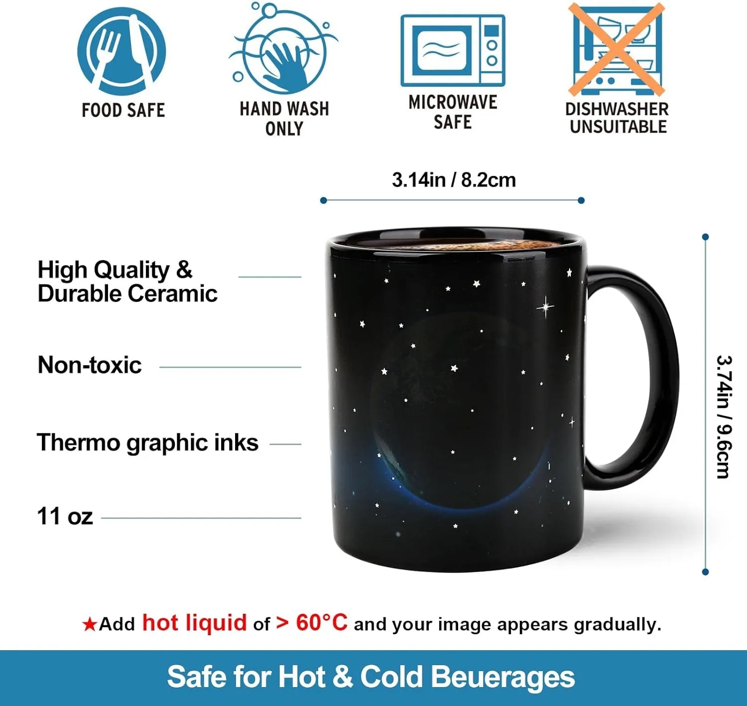 11oz Color Changing Ceramic Mug 5