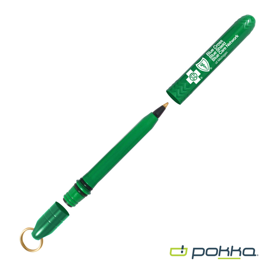 Pokka® Pocket Pen w/Dock & Gold Keyring 63